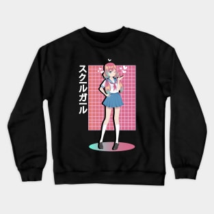 Kawaii Strawberry Girl 90s Japanese Otaku Stylish Aesthetic Crewneck Sweatshirt